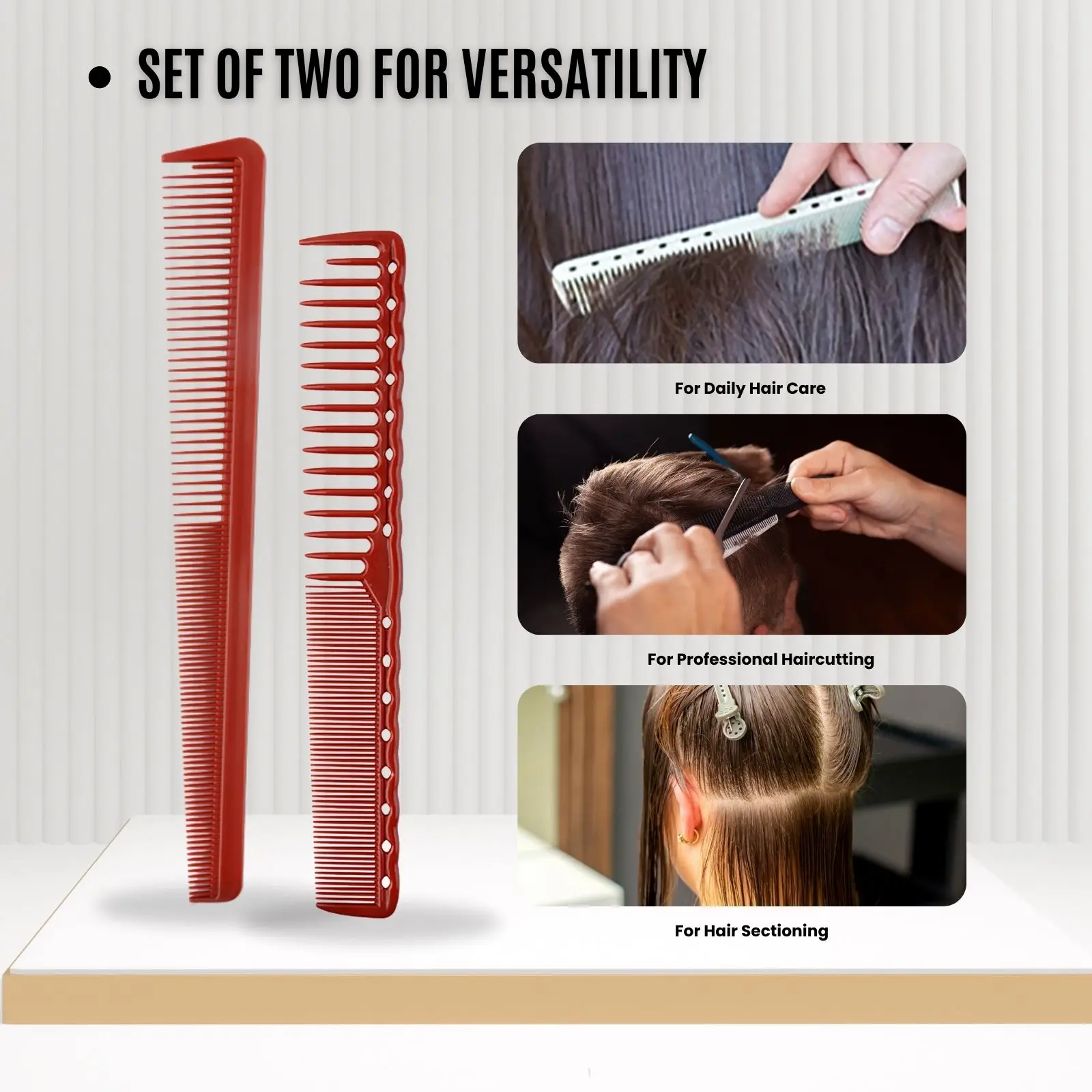 2 قطعة المصمم مدبب تتلاشى مجموعة مشط مقاومة للحرارة النساء السلس أمشاط الشعر الحلاق قص الشعر مشط للرجال صالون أدوات التصميم