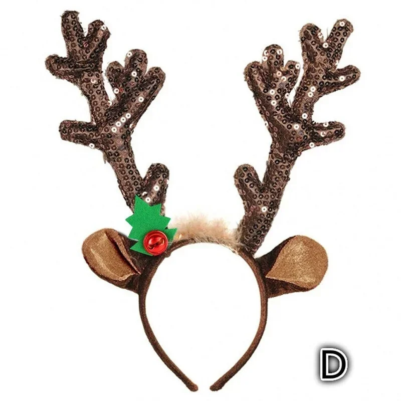 Christmas Series Style Headband Bell Hair Band Headdress Velvet Christmas Deer Headband Fashion Accessories for Women Gifts