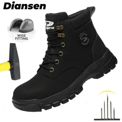 Comfortable Fashion Waterproof Security Work Safety Boots Protective Leather Boots Anti-smash Anti-puncture Industrial Shoes