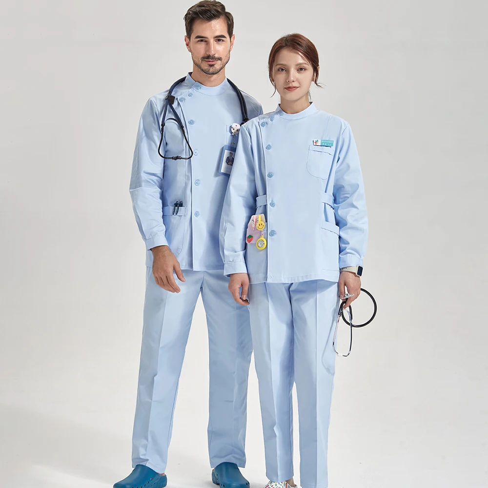 Odontologia-Uniforme Médico para Mulheres e Homens, Conjunto de Enfermeira, Vestuário de Trabalho Feminino, Vestuário de Trabalho, Novo Uniforme