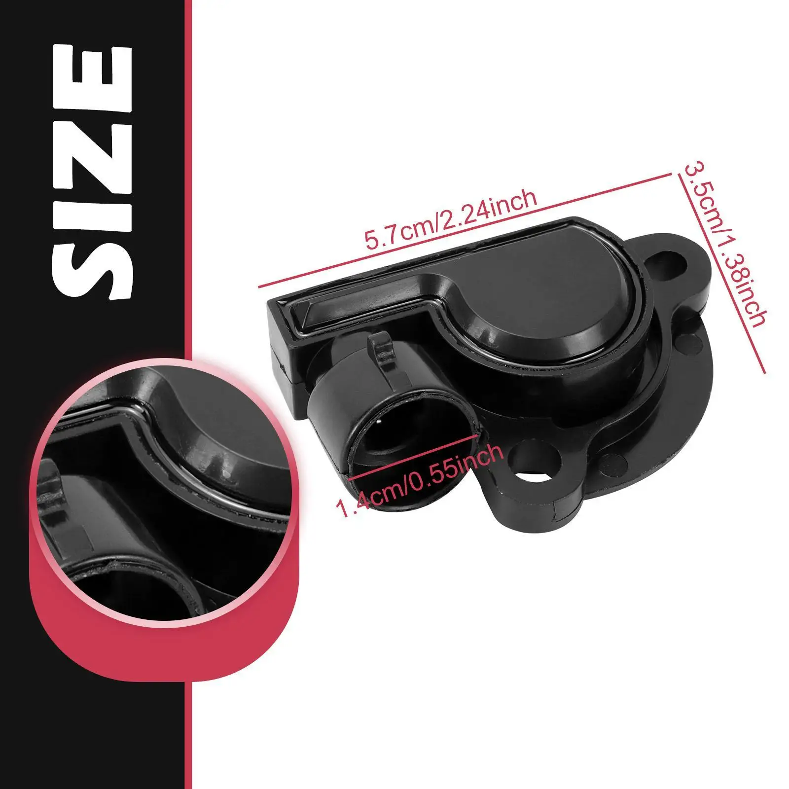 High Performance Automotive Throttle Position Sensor Black Compact Replacement for Chevrolet Aveo 1.6L 2004-2011