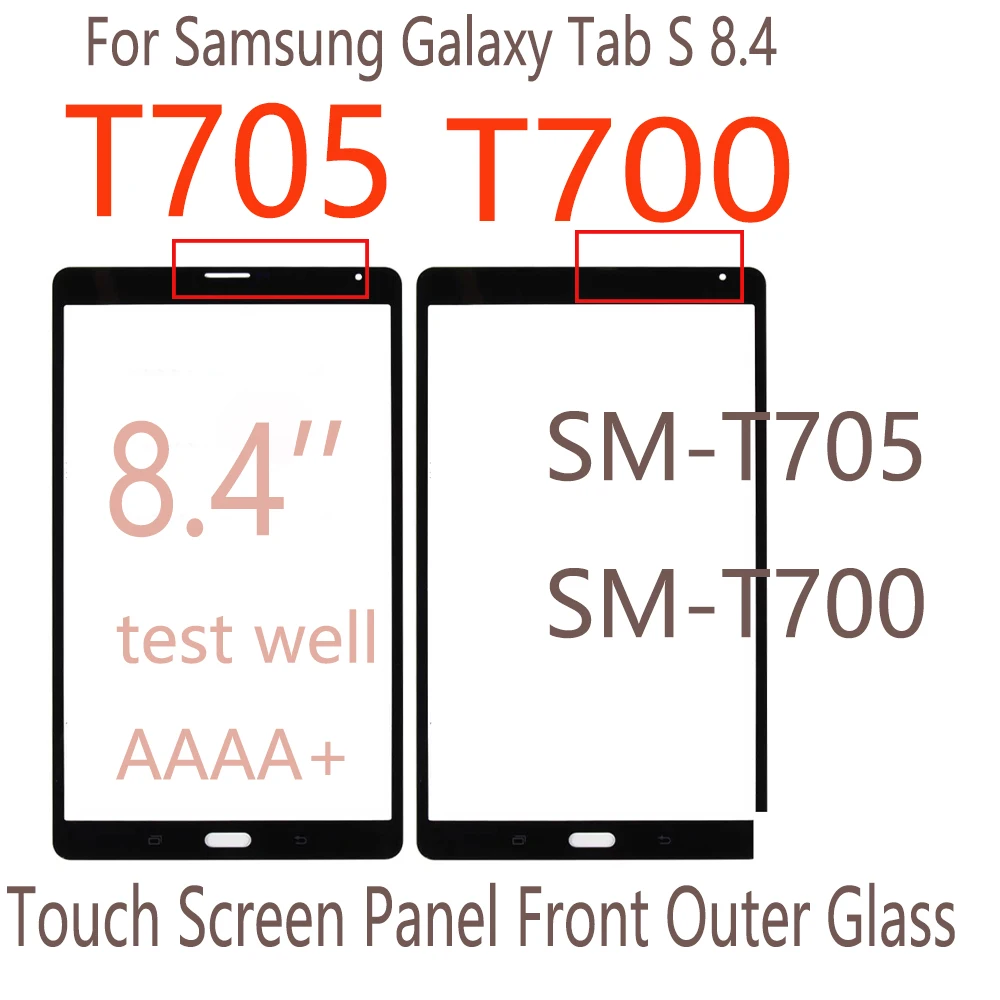 8.4'' For Samsung Galaxy Tab S 8.4 T700 T705 T705C SM-T705 SM-T700 Touch Screen Panel Tablet Front Outer Glass Lens Replacement