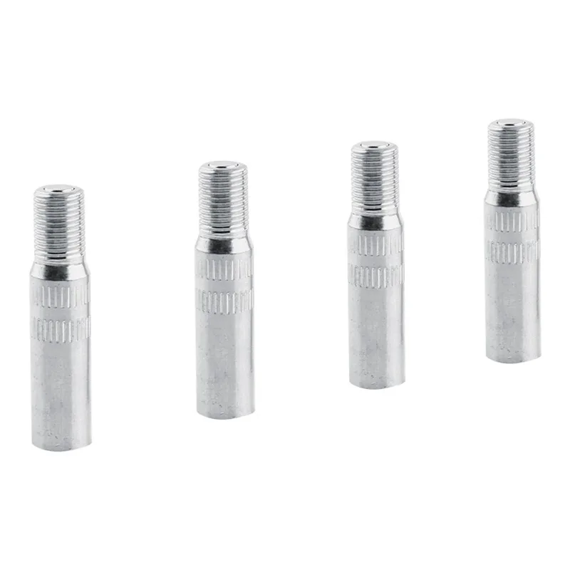 Adaptador de extensão de válvula de pneu 4x, tampas de válvula de roda automotiva de metal, extensor de haste, carro, caminhão, van, caravana