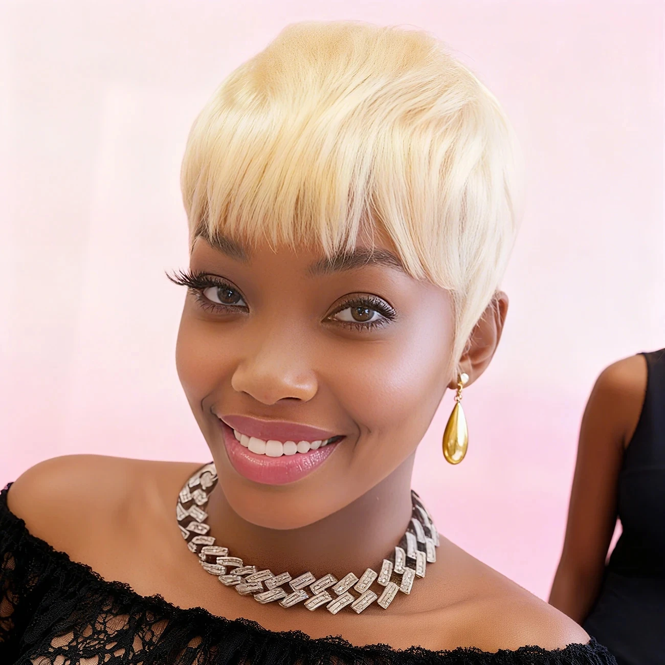 

Прямые парики с стрижкой пикси, человеческие волосы, стрижка пикси, короткие прямые 613, парик из золотых человеческих волос, полный парик машинного производства