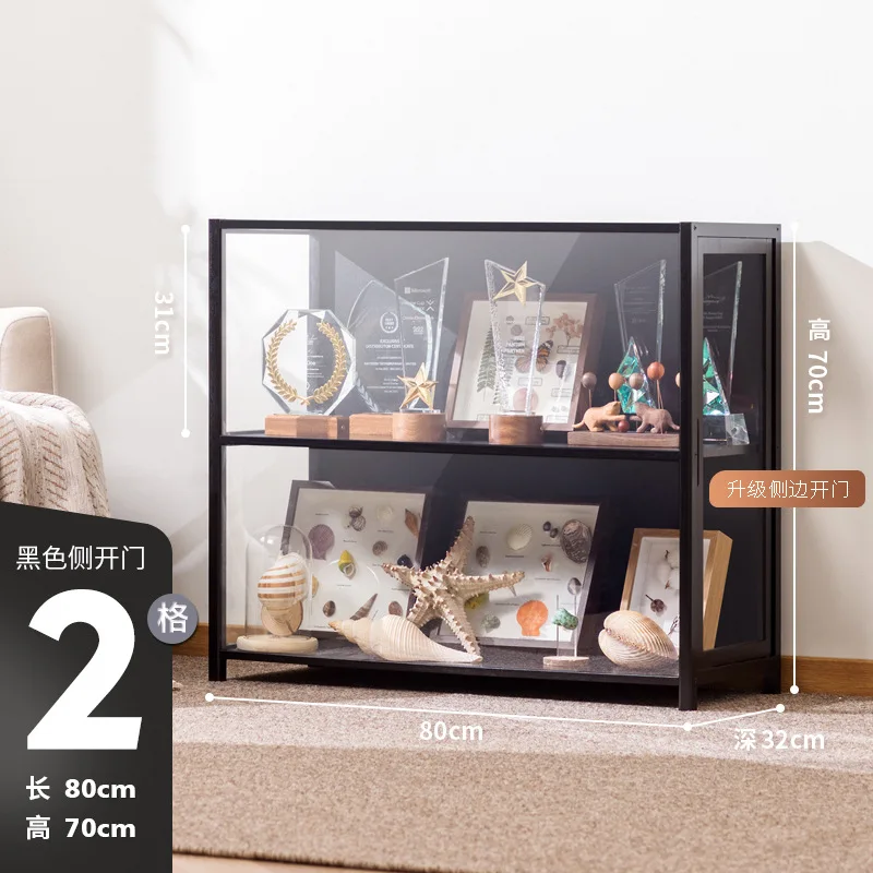 

Figure Cabinet Transparent Lego Display Cabinet with Light Household Blind Box Ornament Specimen Storage Secondary Yuan