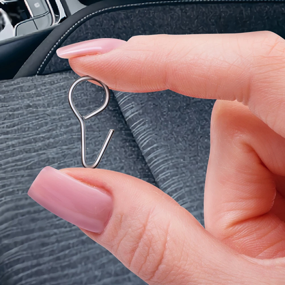 

100 Pcs Car Cushion Hook Seat Fixing Hooks Rear Cover Attachment Filler Automotive Hanger Silver Installation Baby