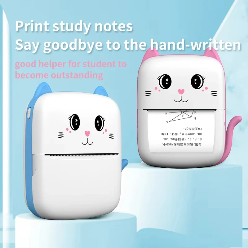 New Children Instant Print Camera Blue tooth Photo Printing Function Print Text 1000mAh Long Battery Life Pocket Thermal Printer