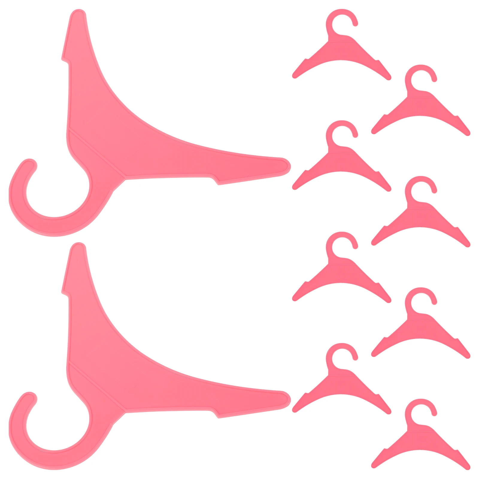 

10 Pcs Dog Clothes Hanging Rack Pet Hanger Clothing Hangers Drying Pink Plastic for Baby