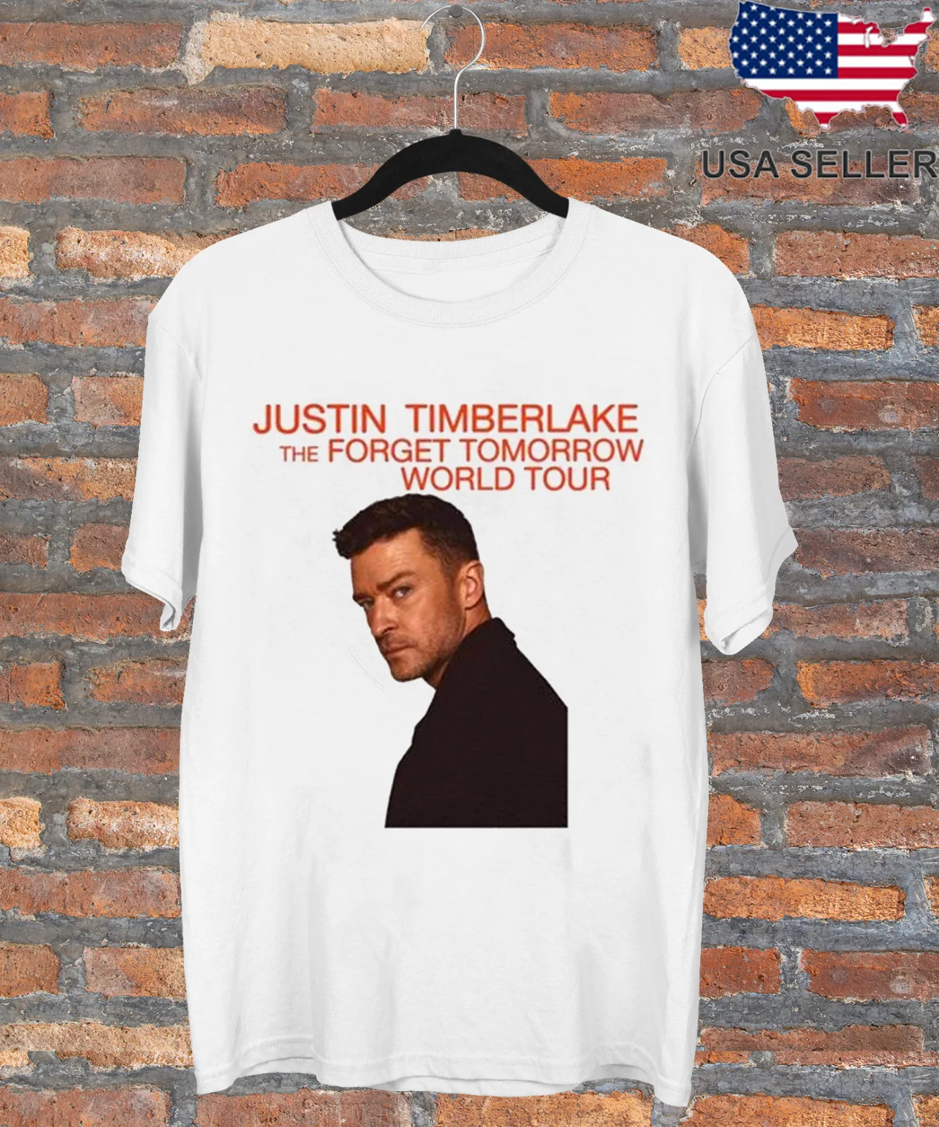 Justin Timberlake Tour Forget Tomorrow World Tour T Shirt Full Size S-5XL B