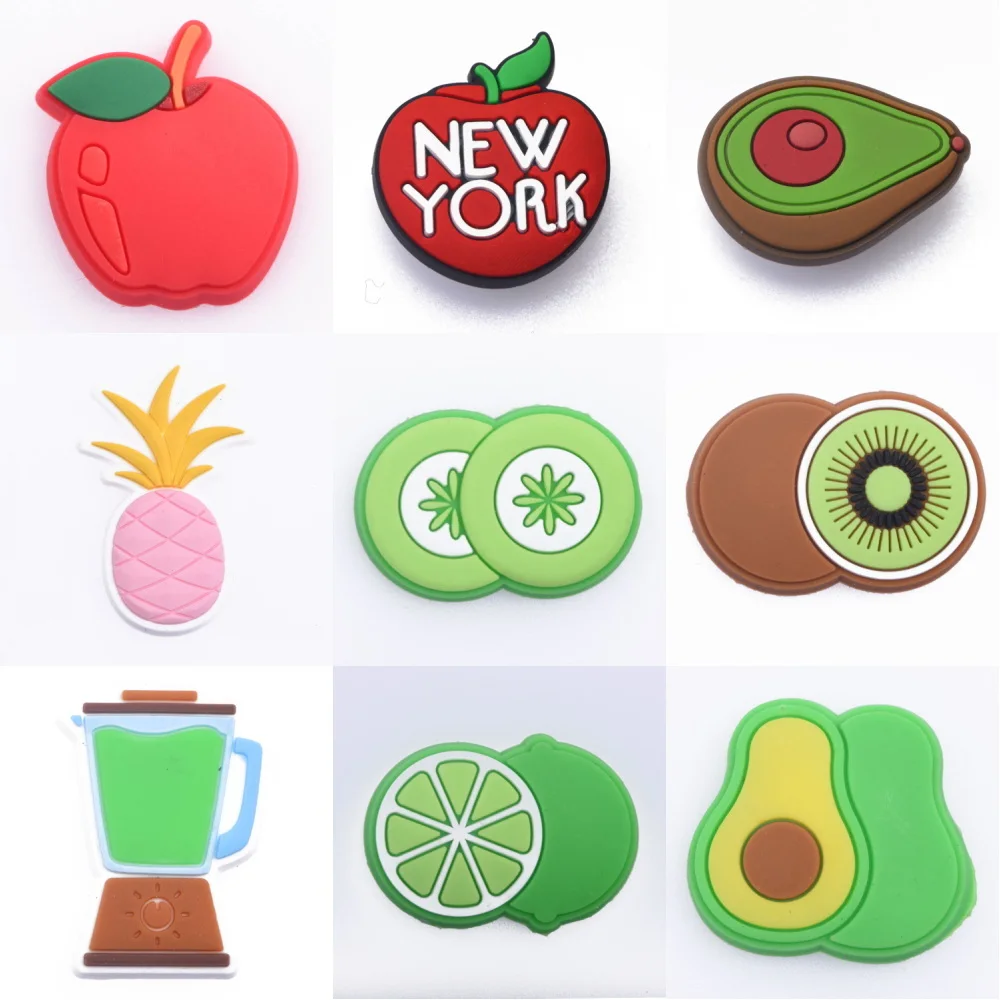 Pop Stijl Fruit Rode Appels Roze Aardbei Schoen Decoratie Charmes Watermeloen Schoen Bedels Cartoon Verstopping Charme Partij Gunst