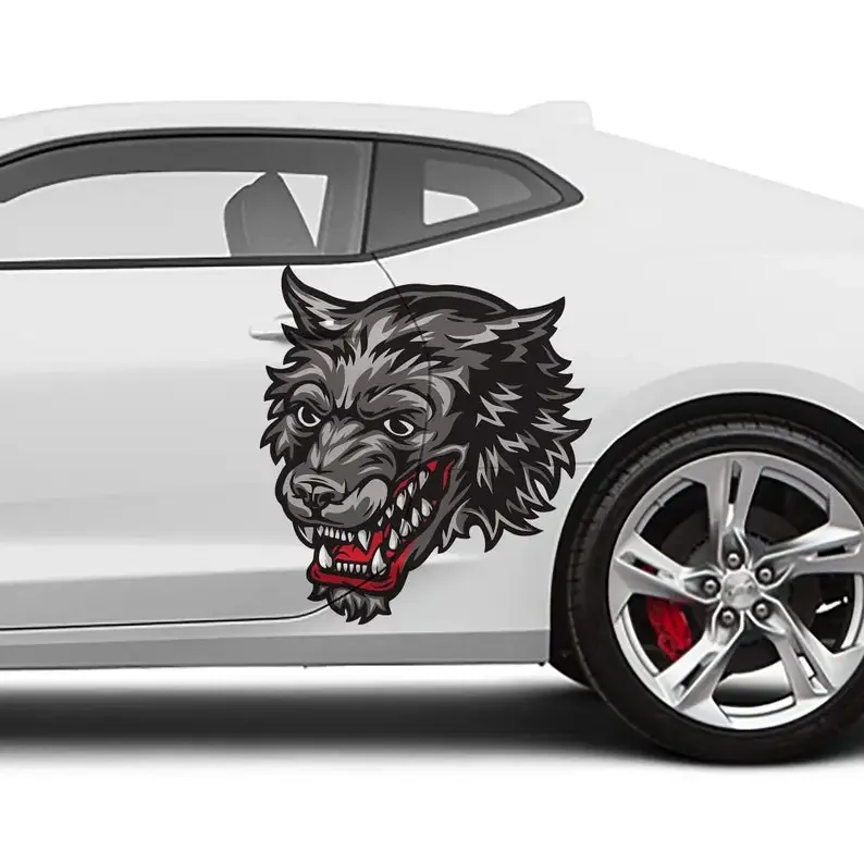 Wolf Head IV Car Decal Livery 2 Piece Set Limited Edition Exclusively Designed In-house And Printed On Premium Vinyl Decorate
