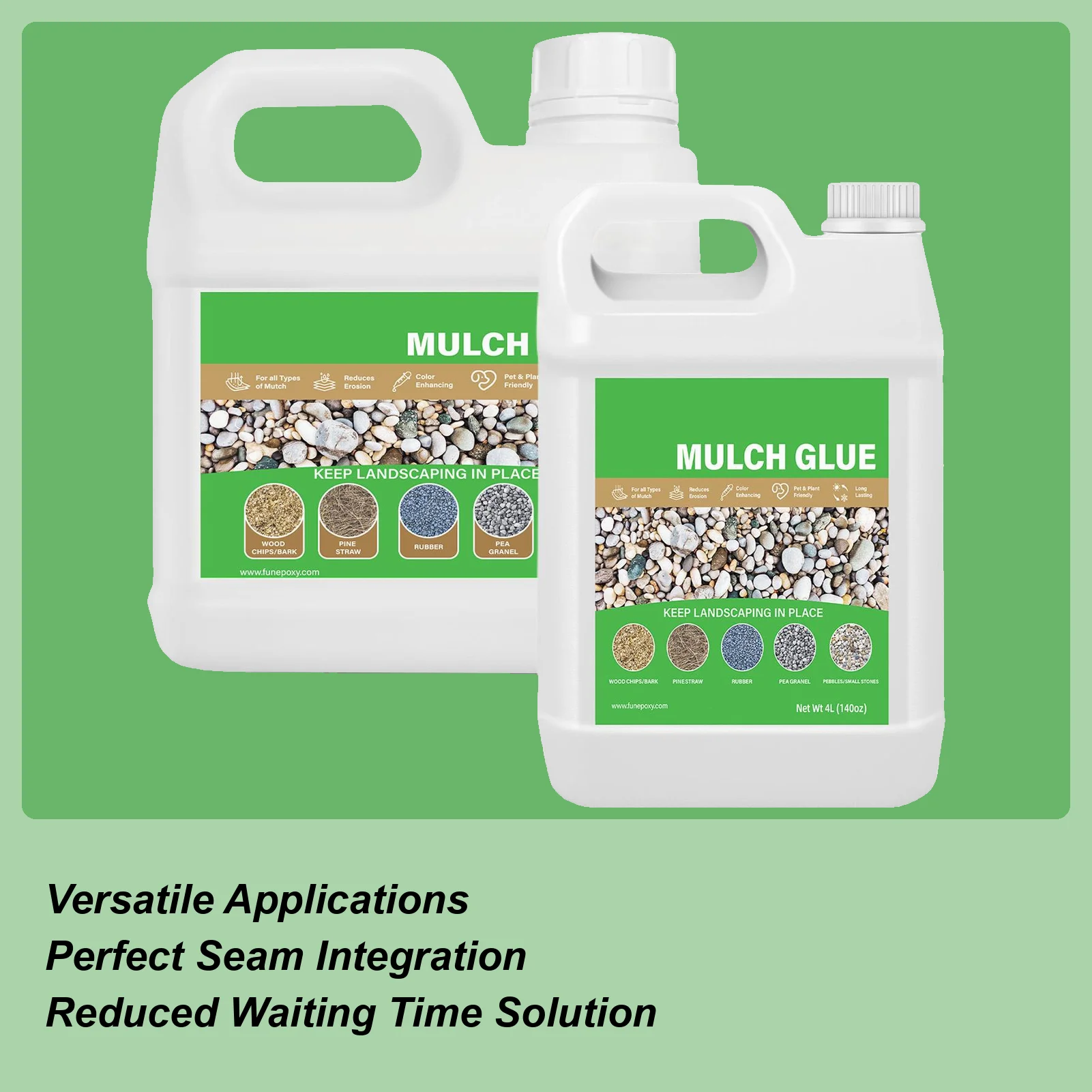 

500/1000g Landscaping Gravel Glue Waterproof Fast-Dry Adhesives Long-Lasting Rock Glue For Outdoor Walkways Lawns Pathways