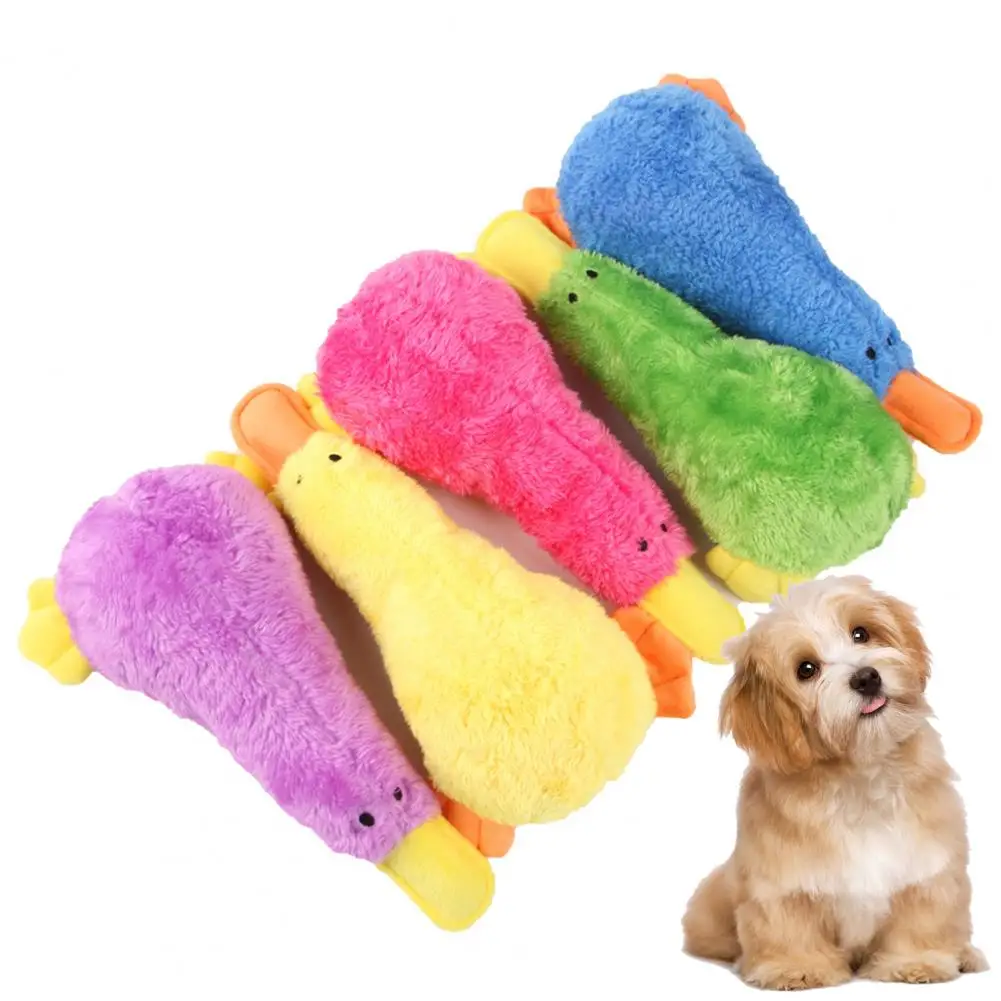 Pet Plush Toy,Bite Resistant,Cartoon Duck Shape,Pet Dog Squeaky Toy, for Small Large Dogs,Puppy Pets Training Accessories