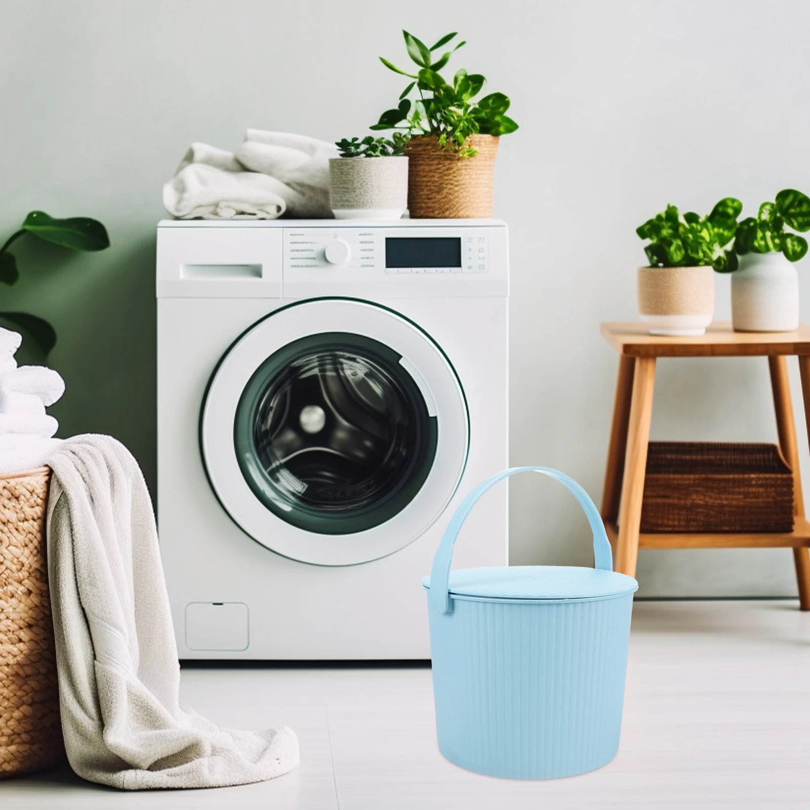 

Plastic Bucket Lid Small Bin H Laundry Blue ganization Toy Storage Baskets Tubs Containers Storage Box