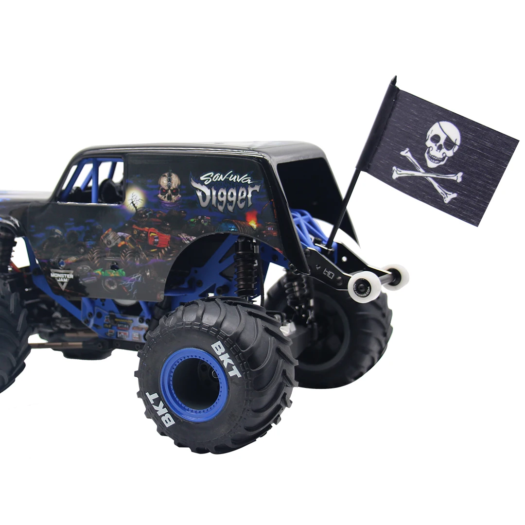 Gorące wyścigi 1/8 Jolly Roger flaga aluminiowa mocowanie flagi do 1/18 Losi mini LMT