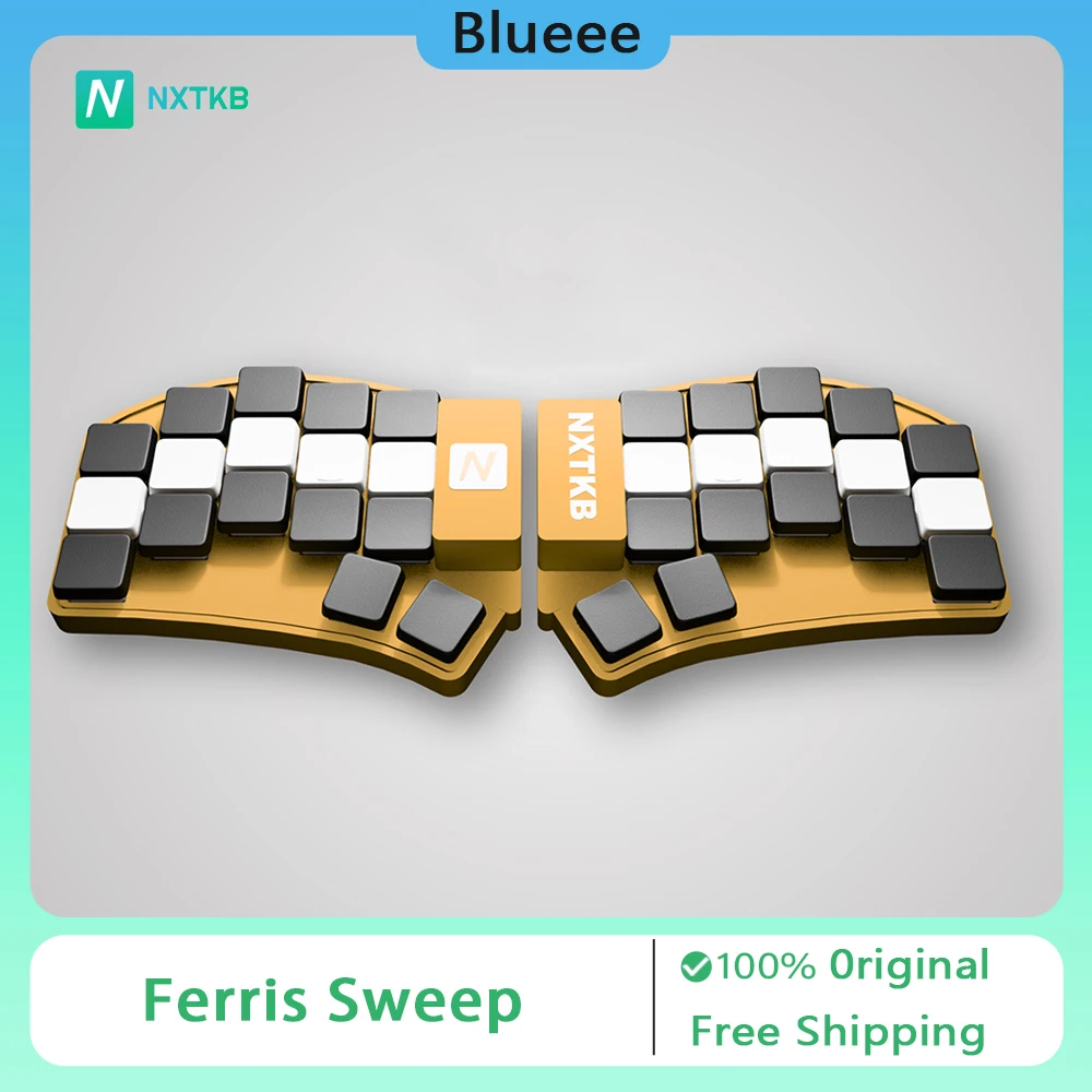 

NEW Ferris Sweep Cradio Choc Split Keyboard Low Profile 34keys Bluetooth Hot Swap Custom Programming Gamer Mechanical Keyboard