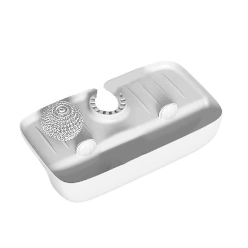 Dụng cụ tổ chức bồn rửa chén bằng PP chắc chắn với giá đỡ miếng đệm thoát nước vòi Dropsale