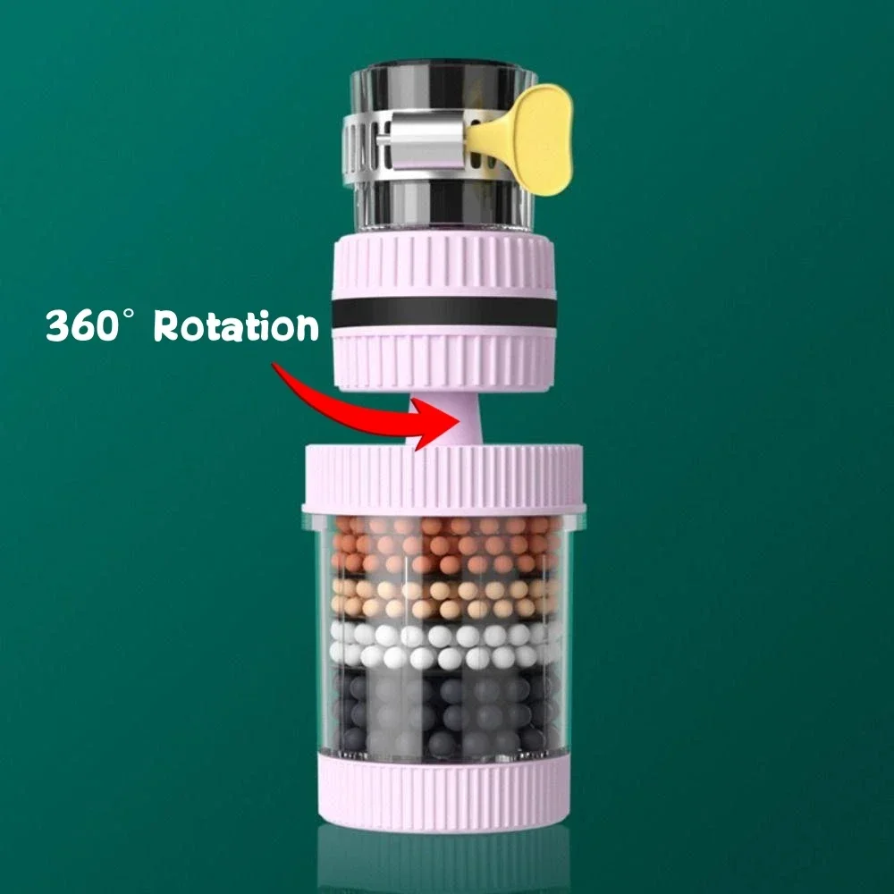 Removable 6-Layer Faucet Filter – Washable, Universal Splash-Proof Water-Saving Device for Clean Kitchen Tap Water