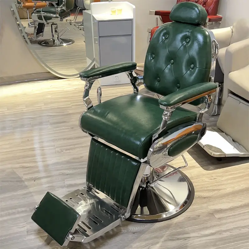 European hair care retro cutting chair, oil head  salon chair, can be lifted and reclined salon chair