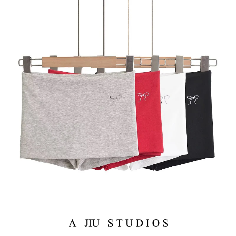 Sommer Ort Hosen Damen Niedrige Taille Gestickte Slim Fit Elastische Bot Rock Hosen Street Sle Reine Farbe Andere Material