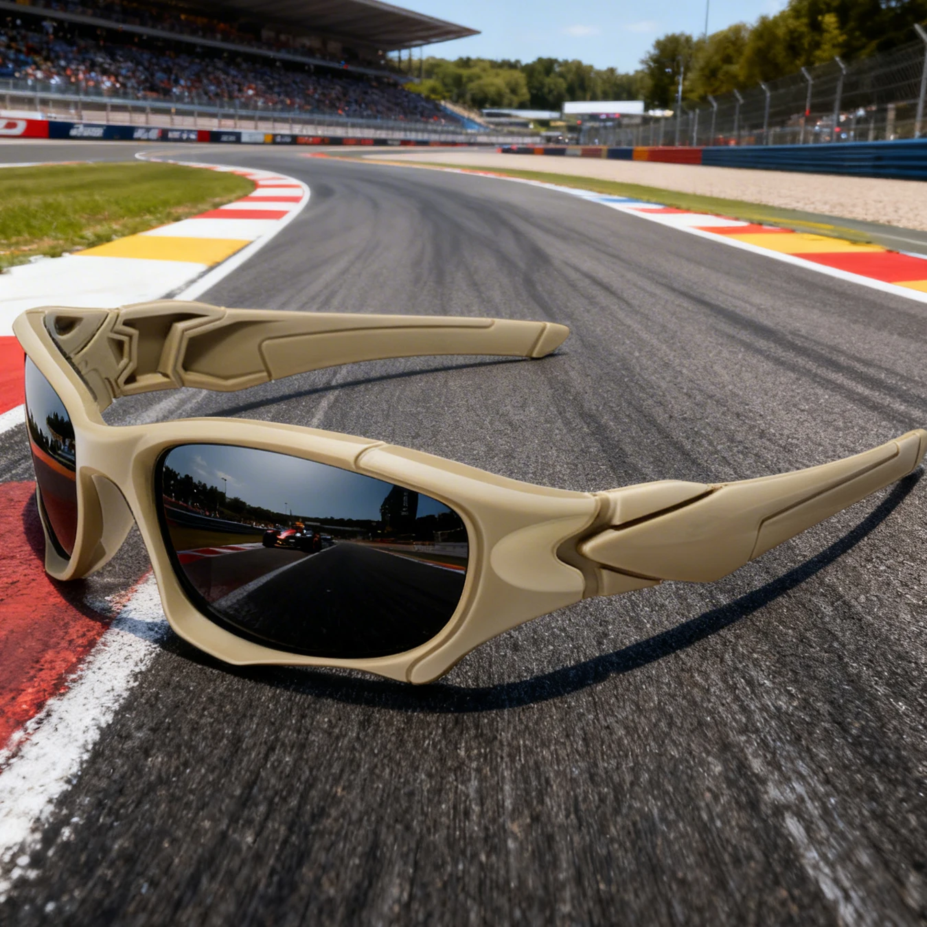 Polarisierte Radsport-Sonnenbrille für Herren Outdoor-Sport Taktische Schutzbrille Winddicht Vintage Fahren Reiten Angeln - Markenqualität