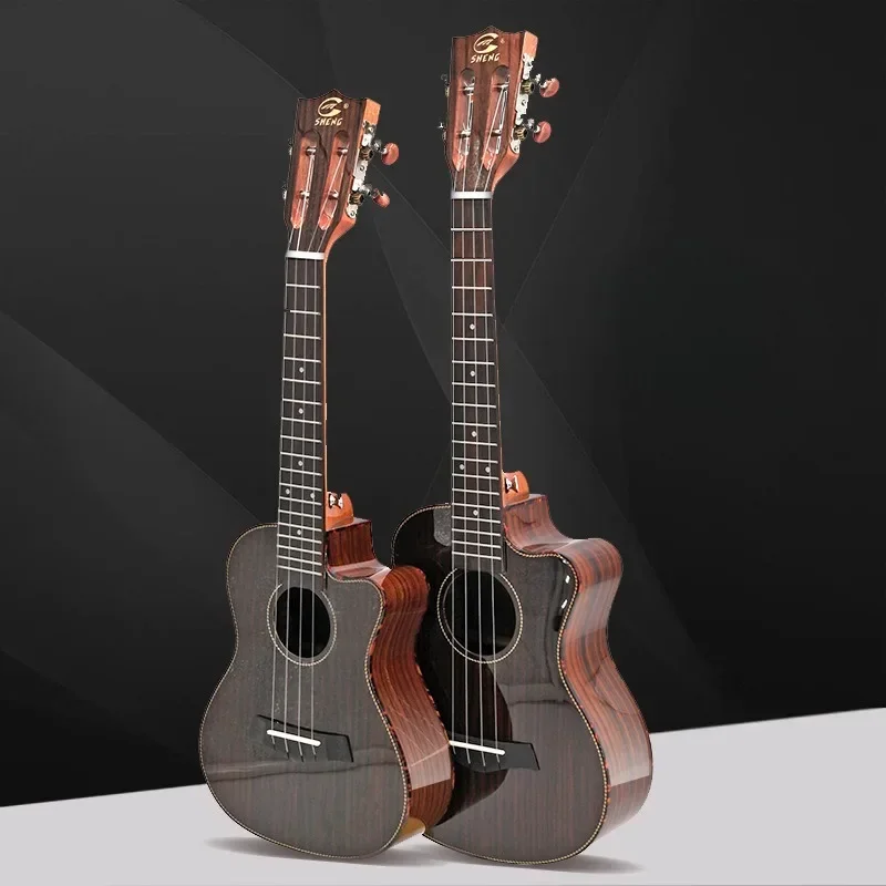 Solid Wood Advanced Ukulele Small Guitar Ukulele Stringed Musical Instruments Beginner\'s Learning Accompaniment Instruments