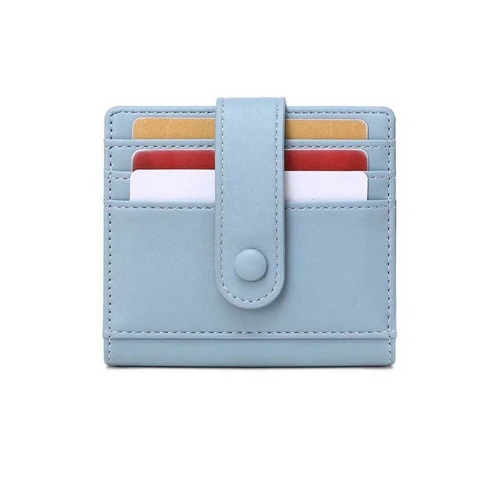 Coin Pouch Portable RFID Protection Wallet Antimagnetic Multiple Card Short Folding Purse PVC Korean Style PU Card Bag Work