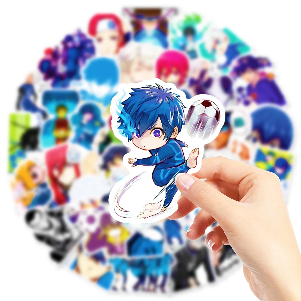 10/30/50 pçs bloqueio azul anime adesivos para crianças brinquedos à prova dwaterproof água graffiti skate portátil caso do telefone crianças dos desenhos animados adesivos packs