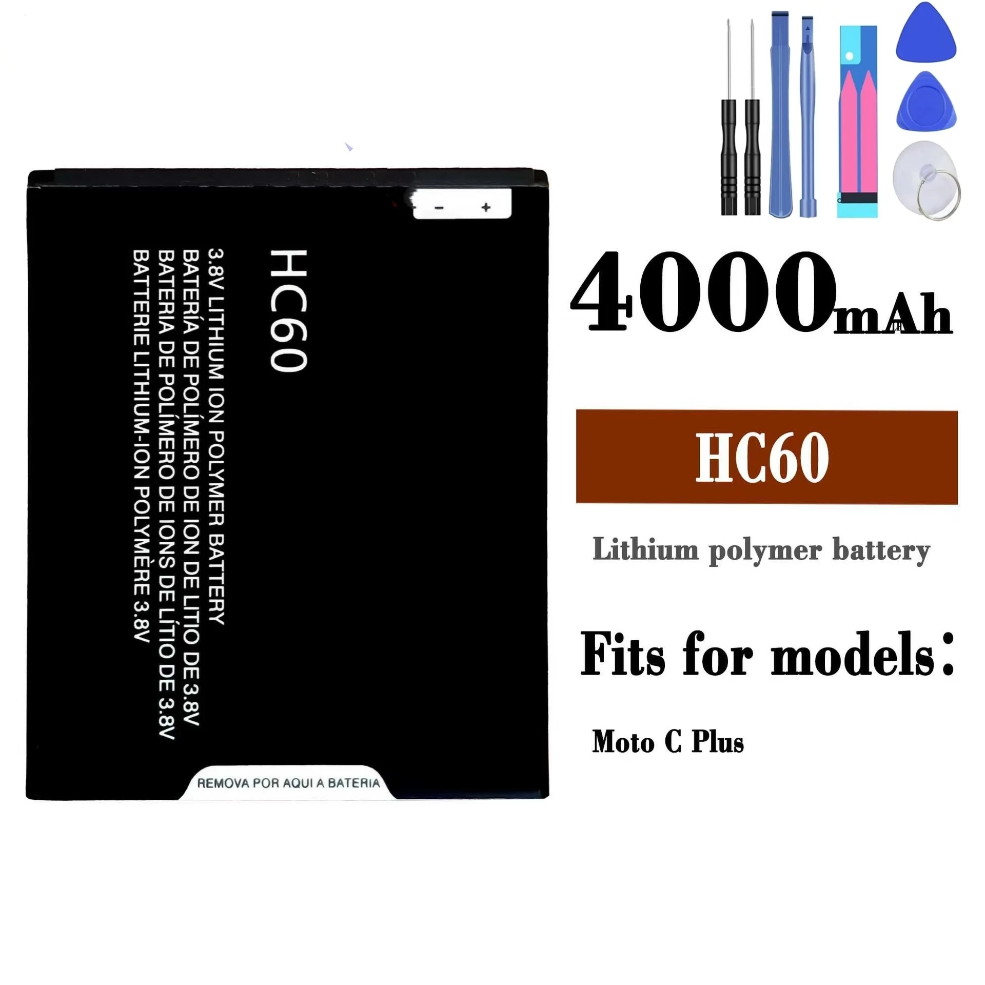 for Motorola Moto C Plus HC60 mobile phone high capacity fast charging battery  , mobile phone battery replacement repair parts,