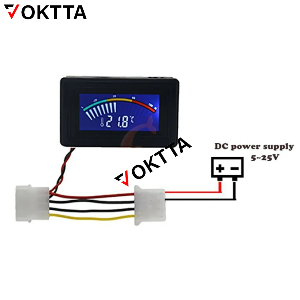 DC4-25V 디지털 온도계 NTC 10K 금속 프로브 C/F USB 온도 온도 감지기 테스터 LCD 아날로그 실내 수족관 인큐베이터