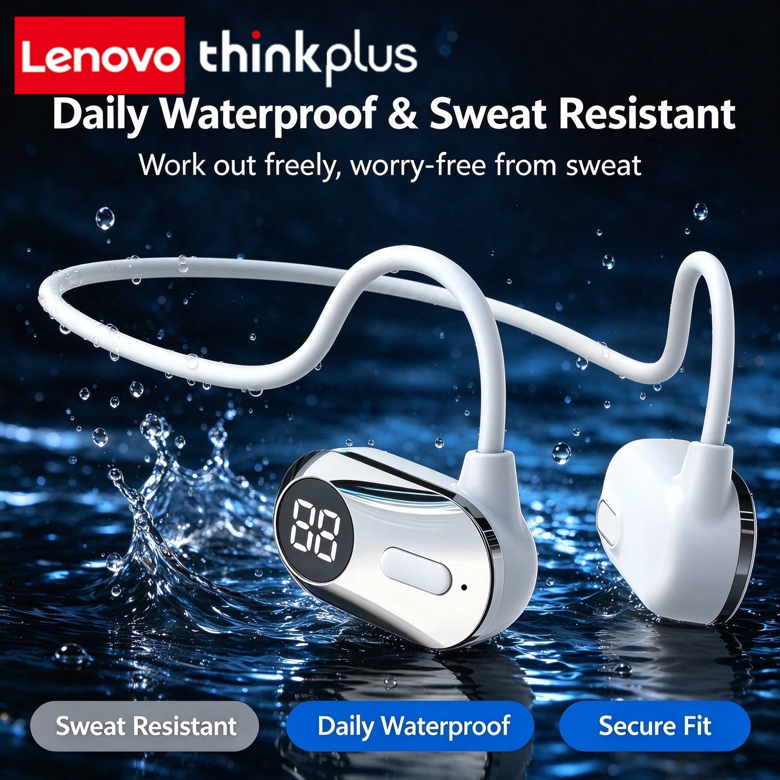  หูฟัง Lenovo ThinkPlus VV11  - Bone Conduction Headphones Bluetooth 5.3 บทวิจารณ์และราคา