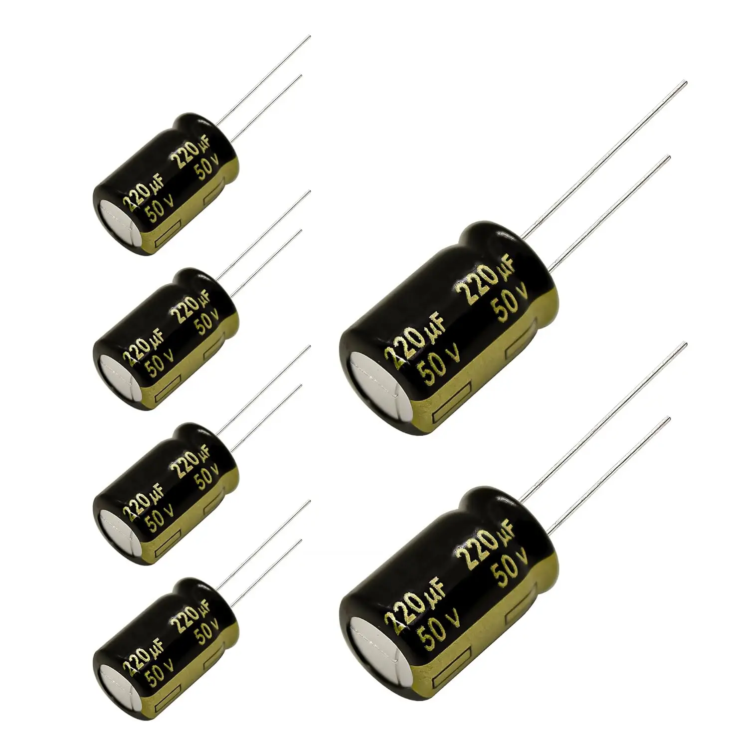 

6pcs Panasonic FM Series Capacitors 50V 220uf Low ESR Impedance 105°C