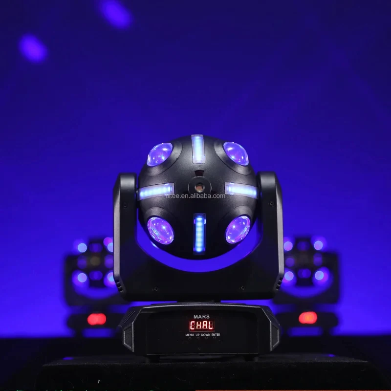 

TIITEE Club Disco Ball Light Mars LED RGBW Moving Head Effect Light with Laser Beam Strobe Effect