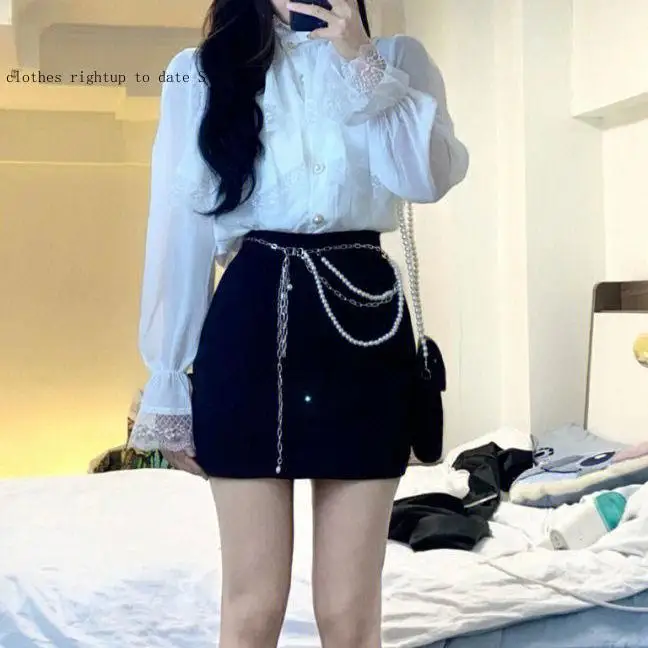 Super Immortal Palace Style Interior Stylish Women's Clothing Versatile and High-End Lace Temperament Small Shirt