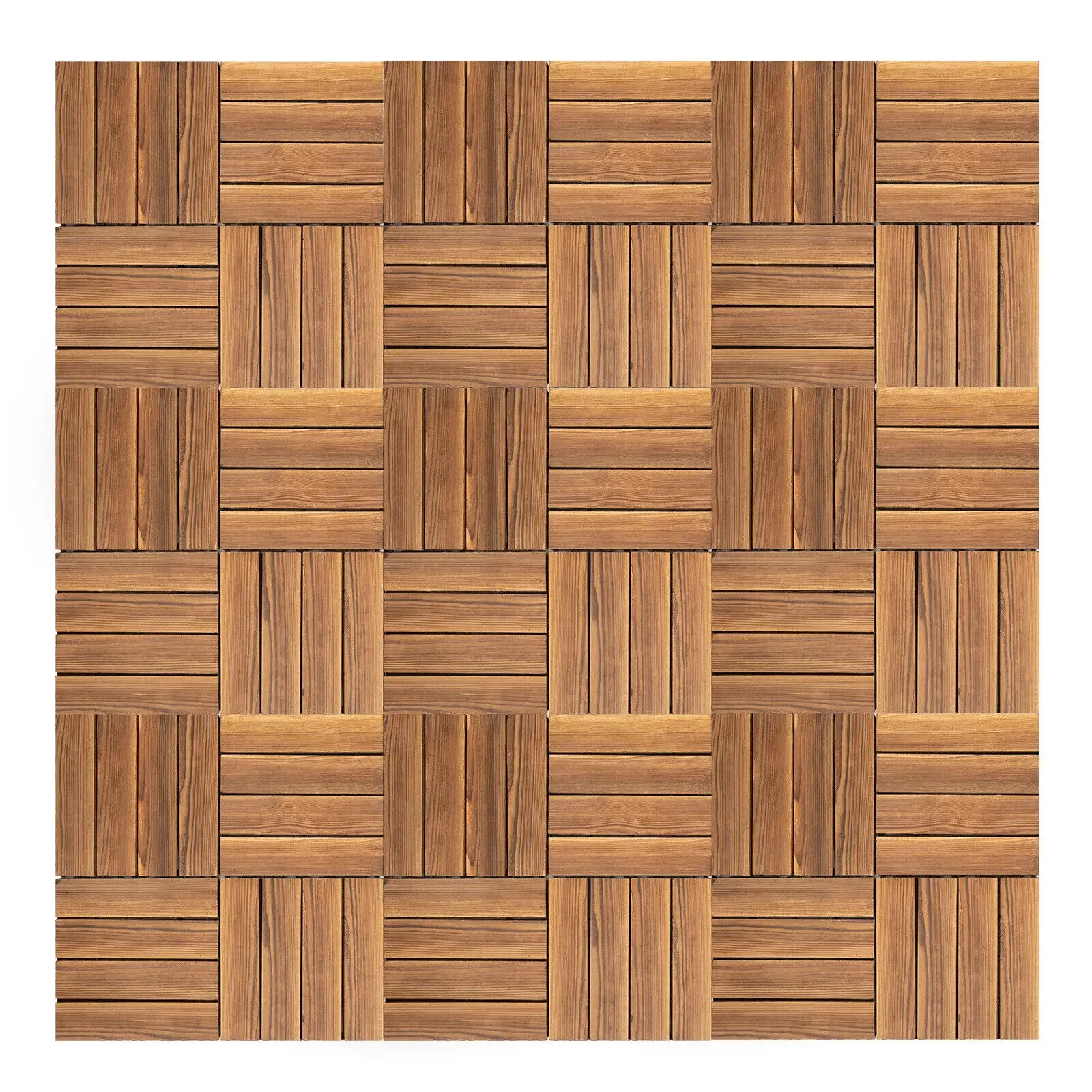 36 Pcs Interlocking Wood Deck Tiles, 12
