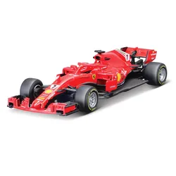 Bburago 1:43 2018 Ferrari F1 SF71 #7 kimi Ralkkonen alaşım lüks araç pres döküm arabalar Model oyuncak koleksiyonu hediye