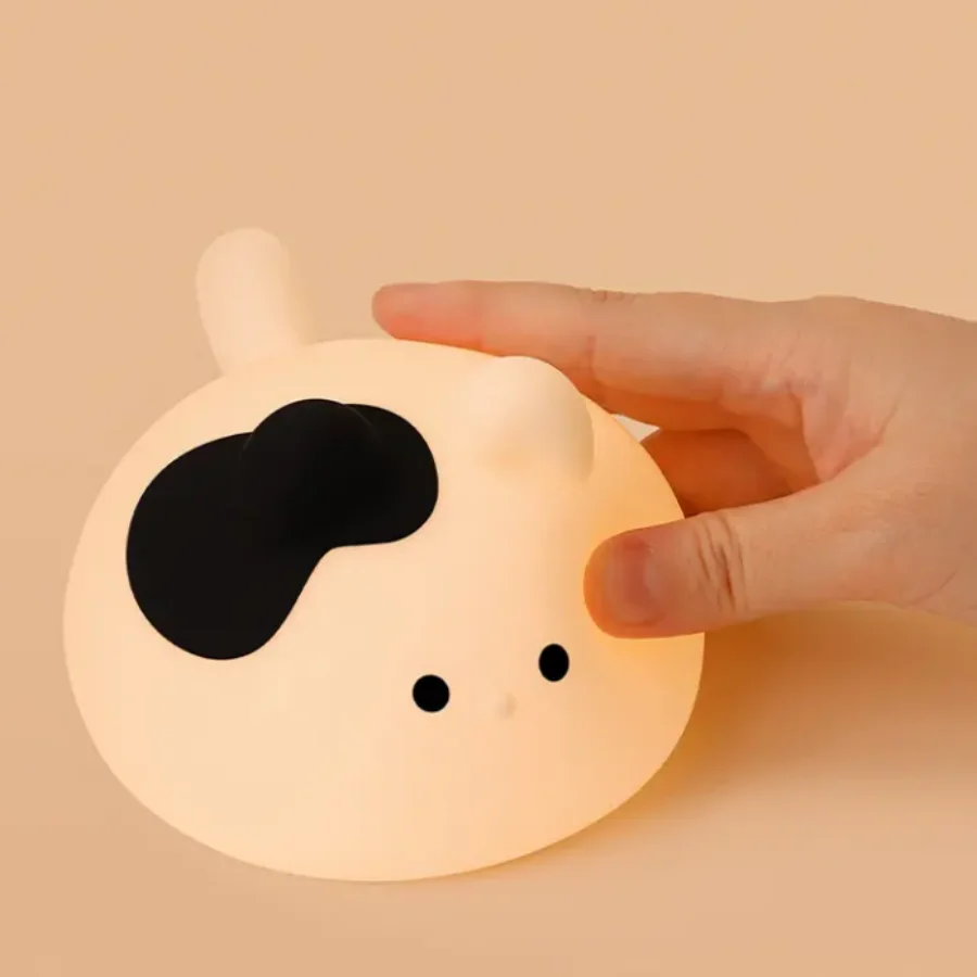 Creative Animal Cat Sleeping Lamp Desk  Bedroom Bedside Table Lamp Silicone LED Touch Sensor Night Lamp