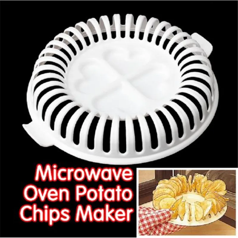 1 Pcs Health Fat Free Microwave Oven DIY Potato Crisp Chips Maker Kitchen Baking Dishes Pans Baking Plate