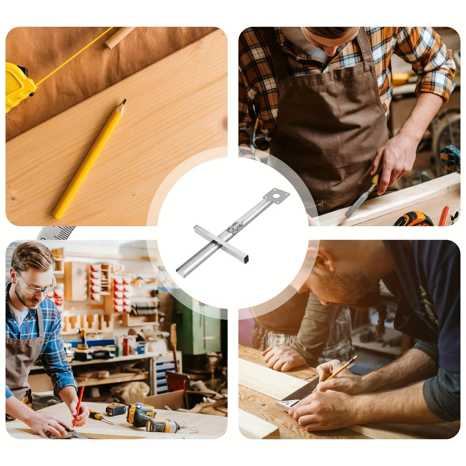 Houtbewerking Cirkel Snijmal Trimmachine Timmerwerk Groefmachine Gatopener Plaat Beugel Gids Ronde Flip Tool