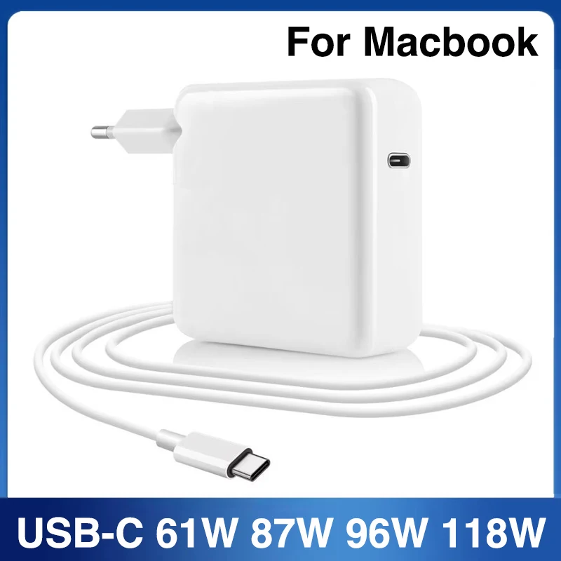 

61W 87W 96W 118W PD USB-C Notebook Laptops Power Adapter Type C Fast Charger For MacBook Air Pro 12 13 inch 2016 2019 Touch Bar