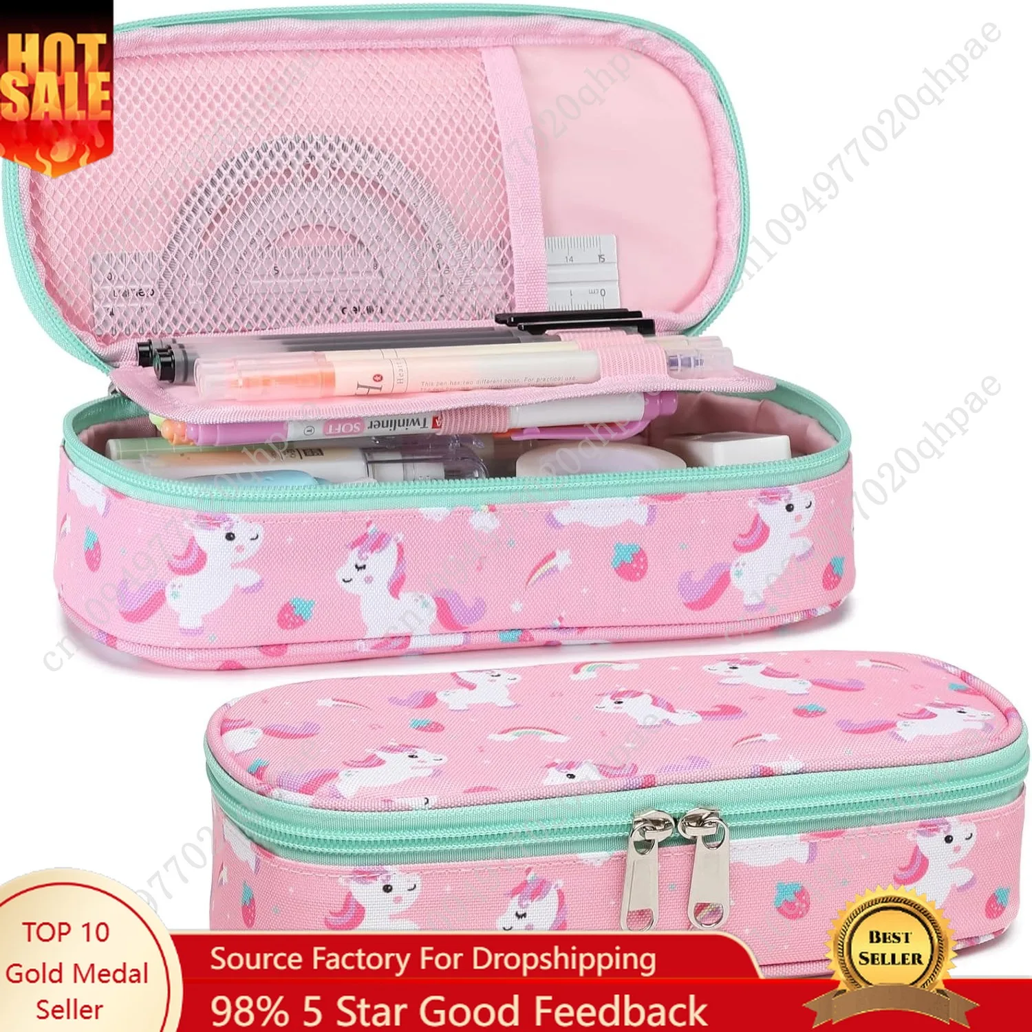 

Cambond Pencil Case for Girls - Large Capacity Multi-slot Kids Pencil Pouch Holder for School, Long-lasting Cute Pencil Box for