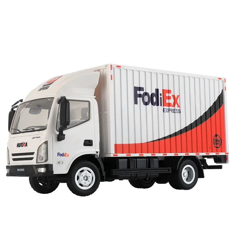 Huina 1:18 Rc Car 12ch Remote Controlled Express Delivery Car Loading Transport Car Small Cargo Truck Floating Van Small Truck