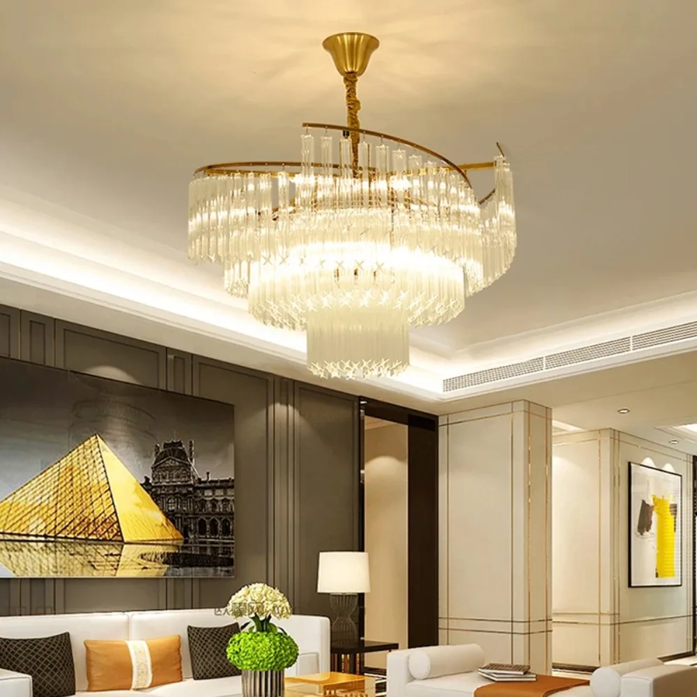 

Modern Room Bedroom Luxurious Living Room Chandelier Dining Crystal Decorative Chandelier Home Indoor Lighting Glossy LED Lamps