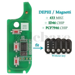 jingyuqin Do Alfa Romeo 159 Mito Giulietta Fiat 500 Doblo Qubo Grande Punto 2006-2013 Zdalny kluczyk PCB 433 Mhz PCF7946 Chip