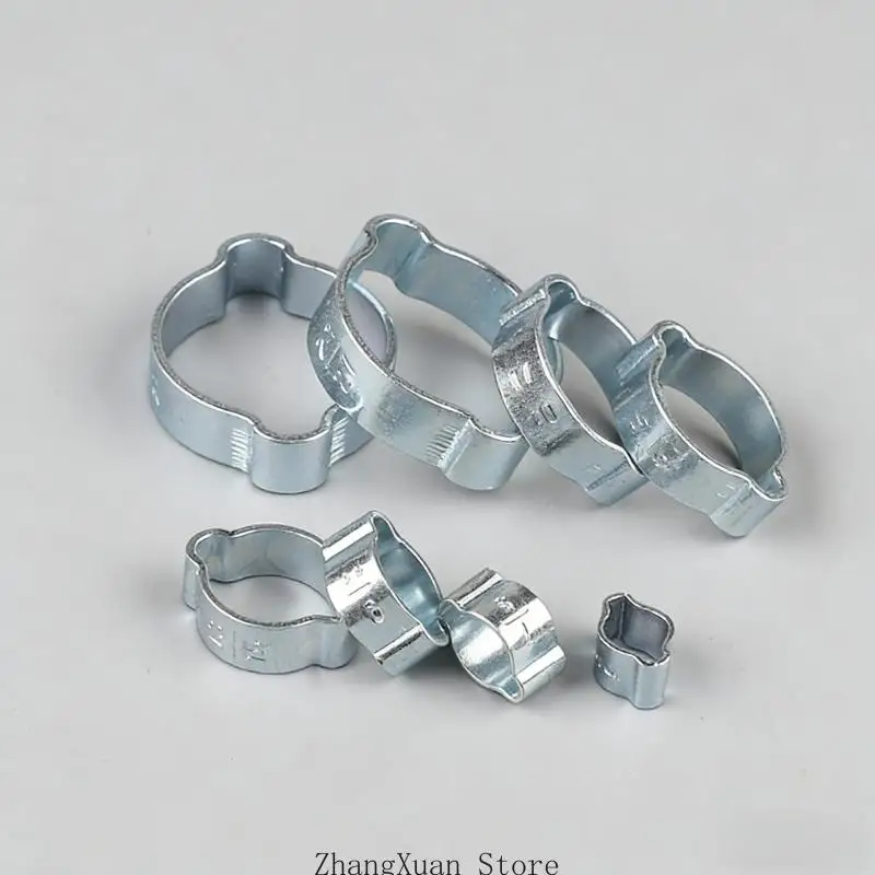 Pack Of 10 Professional Grade Double Ear Hose Clamps Strong 304 Steel Car Repair Hose Clamp for Fastening 3XUF