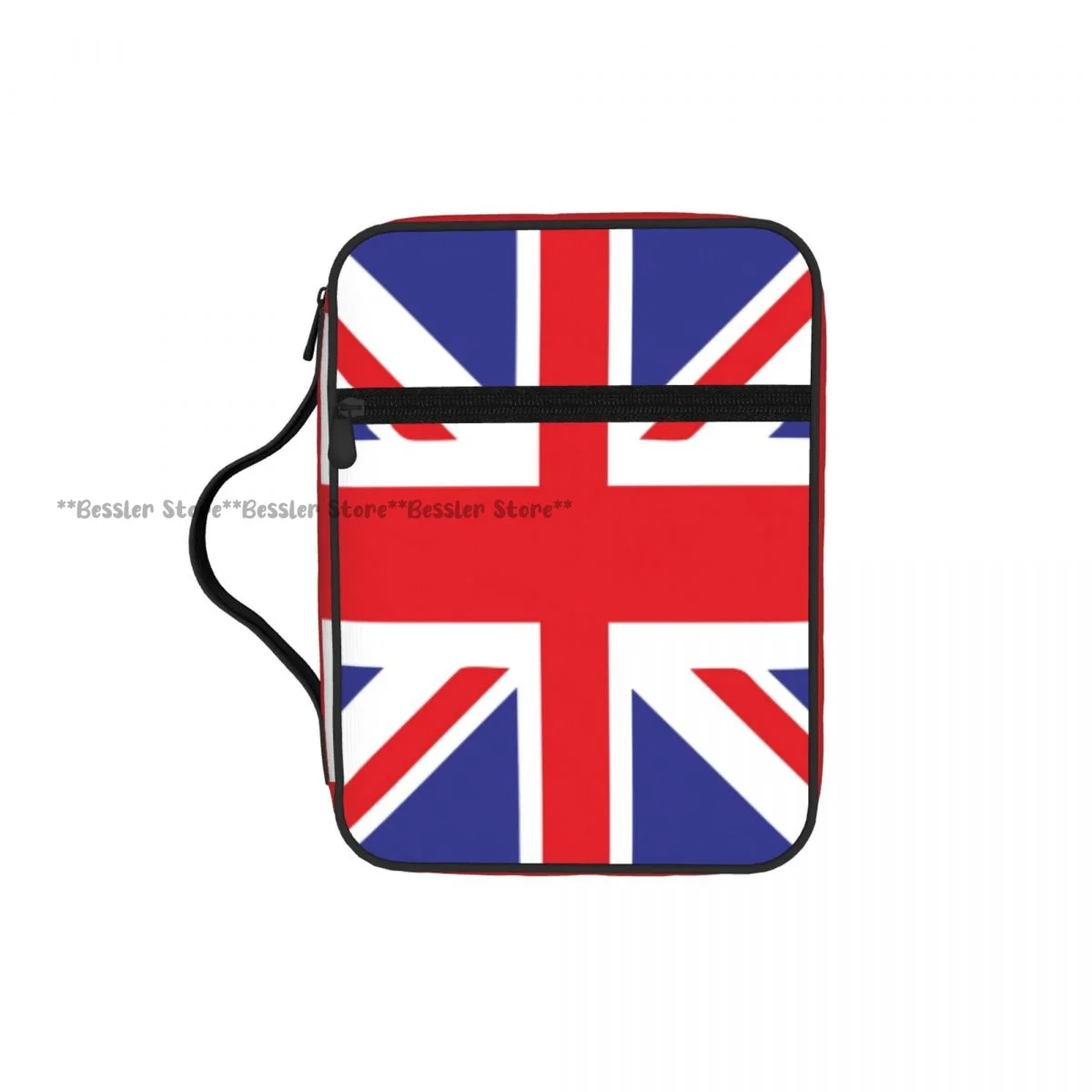 

Bible Cover Book Case Carry Bag British Flag Storage Bag Multiple Pockets Church Bag With Handle To Hold Pen Book
