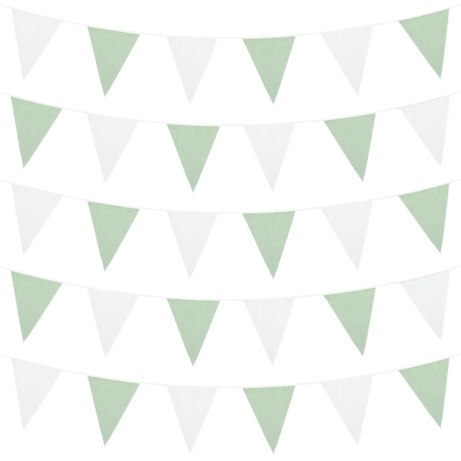 

42Pcs Triangle Banner Flags Birthday Party Bunting Lightweight Cotton Pennant Decorations for Classroom Holiday Hanging Party