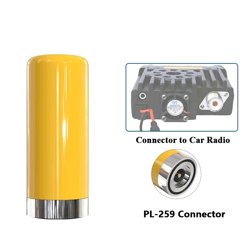 Short Dual Band UHF/VHF Antenna Aerial HH-N2RS PL-259 136-174/400-480MHz With Magnetic Mount 5M Cable For Vehicle Mobile Radios view 2