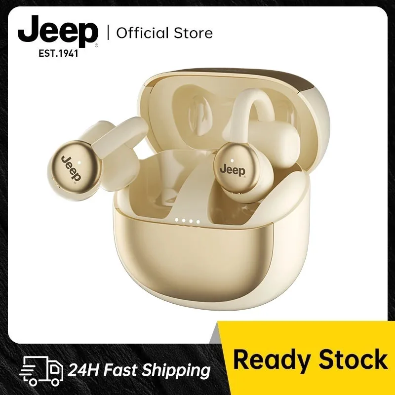 Jeep EC032 Ear Clip Bluetooth Earphones 5.4 HD Calls Low Latency Game Headset Open Ear Wireless Earbuds With Mic