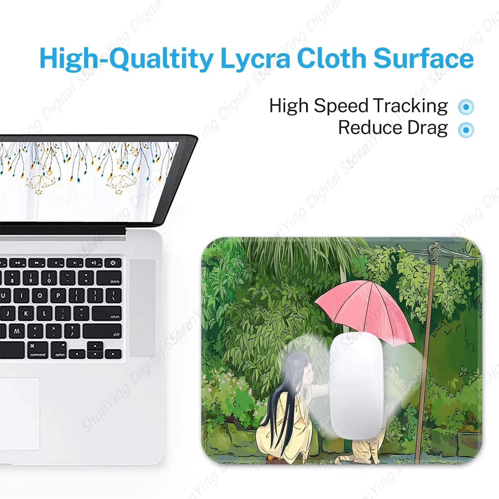 Aesthetic Anime Cat Mouse Pad Laptop Desktop Computer Office Supplies Anti Slip Rubber Gaming Mouse Pad 25*30cm